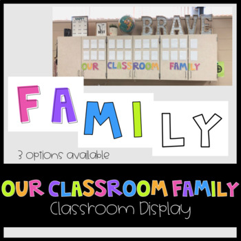 Letters for Classroom Family Display by Bravely Blooming | TPT