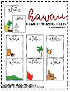 Preview of Letters for Kupuna - Hawaii Themed Coloring Pages