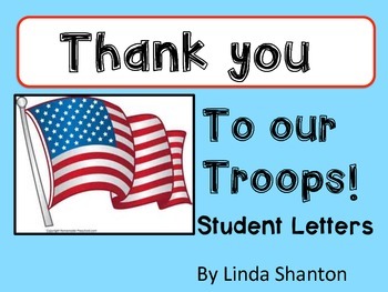Preview of Letters for Our Troops - Thank You