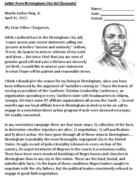 Preview of Letters from Birmingham Jail by Martin Luther King Jr.