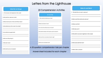 Preview of Letters from the Lighthouse Reading Comprehension Bundle (25 activities)