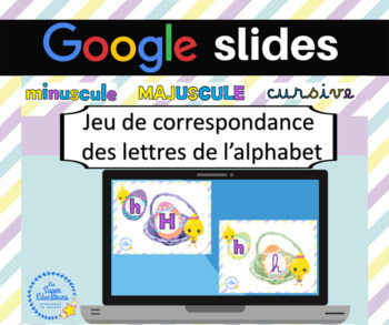 Preview of Letters matching in french - distance learning - digital ressource