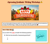 Letters of Gratitude Letter Writing Workshop- Great for Th