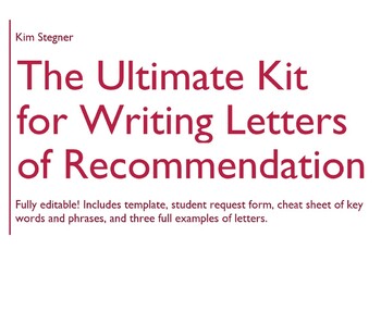 Preview of Letters of Recommendation: The Ultimate Kit