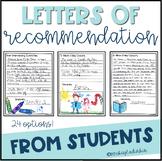 Letters of Recommendation for Student Teachers from Students