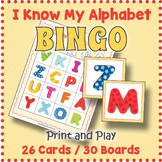Letters of the Alphabet Bingo Game & Memory Matching Cards