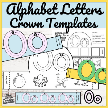 Preview of Letters of the Alphabet Animal Headbands & Letter Oo Crown Craft Activity