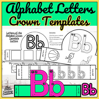 Preview of Letters of the Alphabet Craftivity & Letter Bb Crown & Animal Headbands