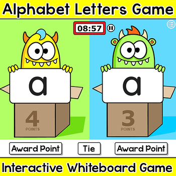 Preview of Monsters Team Challenge Letters of the Alphabet Game: Letter Recognition Game