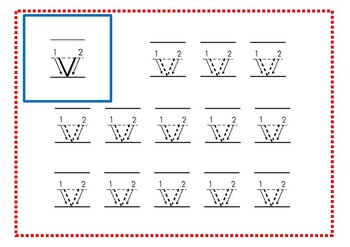 Letters Of The Alphabet Tracing Worksheet Trace V W X With Guided Arrows