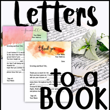 Preview of Letters to Books: A meaningful way to reflect on themes for ANY book