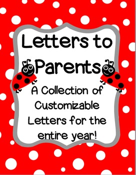 Preview of Letters to Parents for the Entire Year