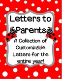 Letters to Parents for the Entire Year