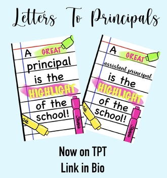 Preview of Letters to Principals