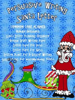 Preview of Letters to Santa-Common Core Writing-9 Days Lesson Plans-Persuasive