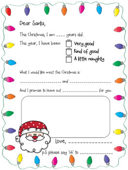 Letters to Santa - English and French by Fun in French Immersion