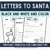 Letters to Santa - Writing templates Wish Lists printables