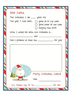 Letters to Santa … envelope labels also included by Teaching Resources 4 U