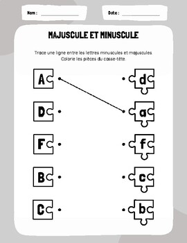 Preview of Lettres minuscule et majuscule