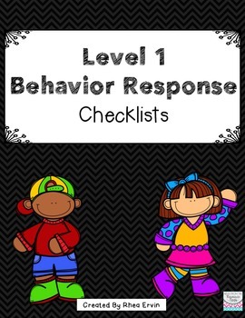 Preview of Level 1 Behavior Response Checklists