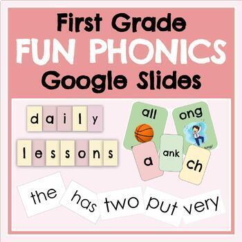Preview of Level 1 Fun Phonics Google Slide Resources