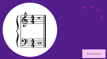 Preview of Level 1 Music Note Reading Digital Flashcards