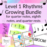 Level 1 Rhythms BUNDLE 1 for quarter notes and rests and e