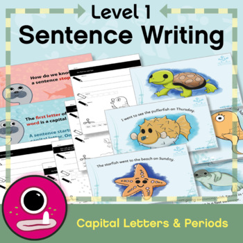 Preview of Level 1 Sentence Writing: Capital Letters & Periods (Full Stops)