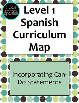 Preview of Level 1 World Language Curriculum Map