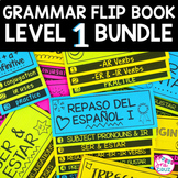 Level 1 Spanish Grammar Flip Books Bundle with DIGITAL opt