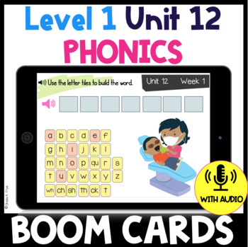 Preview of Level 1 | Unit 12 | Multisyllabic Words | BOOM CARDS | Fun Phonics