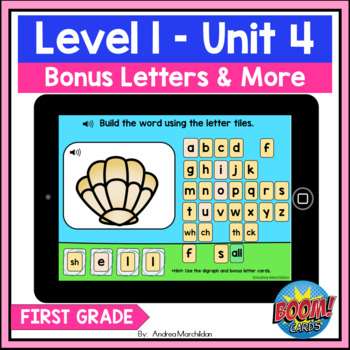 Preview of Level 1 Unit 4 Bonus Letters Boom Cards™