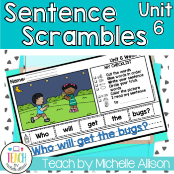 Preview of Sentence Scramble - Suffix S Worksheet, Literacy Center & Sight Word Review