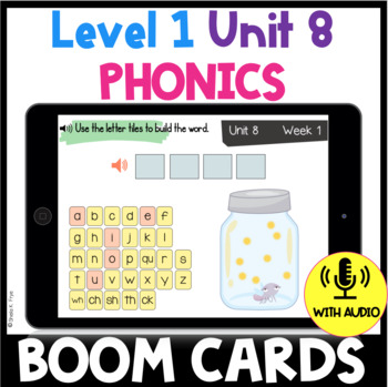 Preview of Level 1 | Unit 8 | Digraphs Blends | BOOM CARDS | Fun Phonics