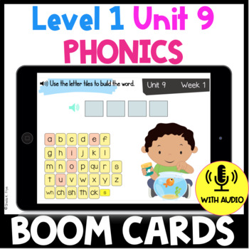 Preview of Level 1 | Unit 9 | Closed Syllables | BOOM CARDS | Fun Phonics