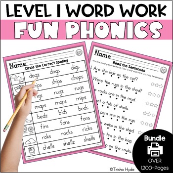 Preview of Level 1 | Word Work | Fun Phonics | Bundle