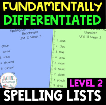 Preview of Level 2 | Differentiated Spelling Lists AND Fun Phonics Activities | Full Year