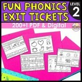 Level 2 Phonics Exit Tickets Year Long - Units 1-17 Exit S
