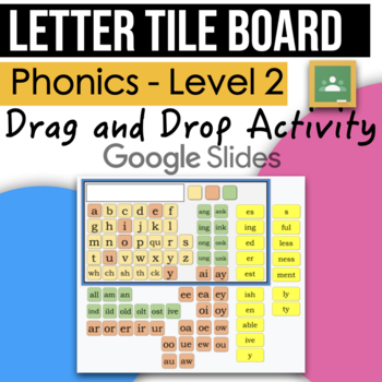 Preview of Level 2 Letter Tile Board - Phonics Distance Learning