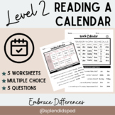 Level 2 Reading a Calendar:  Life Skills Special Education