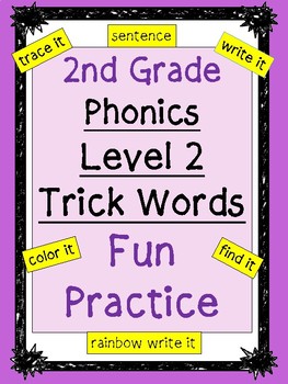 Preview of Trick Words Practice ALL UNITS-level 2