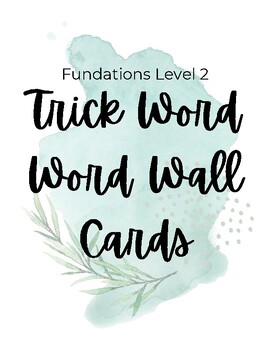 Preview of Level 2 Trick Words Word Wall