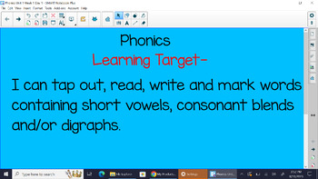Preview of Fun Phonics Level 2 Unit 1 Week 2 Day 4 Smart Lesson