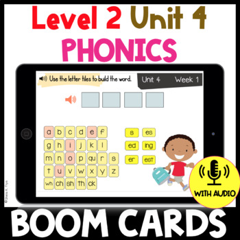 Preview of Level 2 | Unit 4 | Suffixes | BOOM CARDS | Fun Phonics