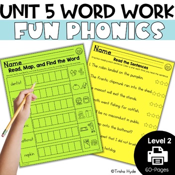 Preview of Level 2 Unit 5 |  Multisyllabic Words | Suffixes  | Word Work | Fun Phonics