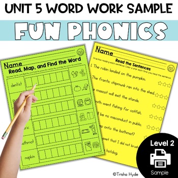 Preview of Level 2 Unit 5 |  Multisyllabic Words  | Word Work | Free Sample