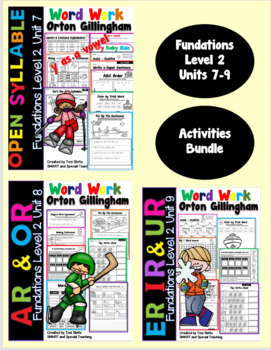 Preview of Level 2 Units 7-9 Second Grade Fun Phonics Activity Bundle