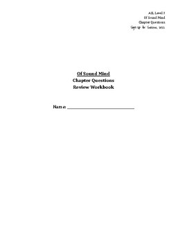Preview of Level 3- 'Of Sound Mind' Chapter Notes Workbook
