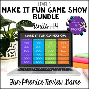 Preview of Level 3 Phonics Make It Fun Game Show BUNDLE Units 1 - 14