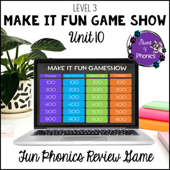 Preview of Level 3 Phonics Make It Fun Game Show: Unit 10